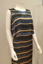Load and play video in Gallery viewer, S/LESS DOUBLE LAYER STRIPED VISCOSE DRESS
