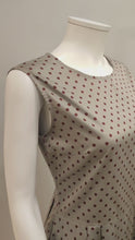 Load and play video in Gallery viewer, S/LESS ROUND NECK 2 PLEATS POLKA DOT COTTON DRESS
