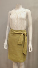 Load and play video in Gallery viewer, LINEN KNEELENGTH SKIRT WITH SASH
