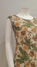 Load and play video in Gallery viewer, CAP SLEEVE FLORAL LINEN BIAS DRESS
