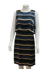 Load image into Gallery viewer, S/LESS DOUBLE LAYER STRIPED VISCOSE DRESS
