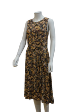 Load image into Gallery viewer, S/LESS FLORAL VISCOSE DRESS WITH RUFFLE OVERLAP
