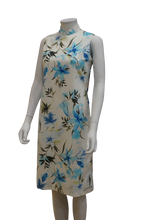 Load image into Gallery viewer, S/LESS MANDARIN COLLAR FLORAL COTTON DRESS
