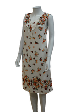 Load image into Gallery viewer, S/LESS V NECK WITH RUFFLES FLORAL VISCOSE DRESS

