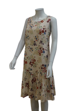 Load image into Gallery viewer, S/LESS FLORAL LINEN LOW WAIST PLEATED DRESS
