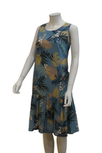 Load image into Gallery viewer, S/LESS PRINTED LINEN LOW WAIST PLEATED DRESS
