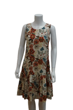 Load image into Gallery viewer, S/LESS LOW WAIST FLORAL LINEN PLEATED DRESS
