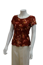 Load image into Gallery viewer, SHORT SLEEVE BIAS CUT BLOUSE
