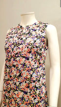Load and play video in Gallery viewer, S/LESS NEHRU COLLAR FRONT BUTTON FLORAL PRINTED COTTON DRESS

