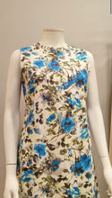 Load and play video in Gallery viewer, S/LESS NEHRU COLLAR FRONT BUTTON FLORAL LINEN COTTON DRESS

